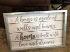 Hello Spring Decor Metal Frame Sign “Home” 16” X 23.5 in.
