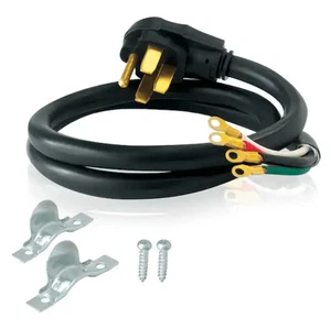 Everbilt 61245HD 4 ft. 6/8 4-Wire Electric Range Cord & Plug 50A - Picture 1 of 1