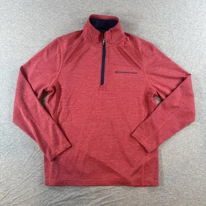 Vineyard Vines Performance Sankaty Top Uomo S Rosa 1/4 Zip Performance Golf - Foto 1 di 10