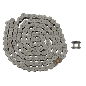 #80 Kohlenstoffstahl Rollenkette x 10 Fuß mit Verbindungsgliedern 1 Verbinder - Bild 1 von 24