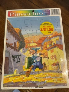 Rompecabezas Playmore Pinocho 1996 nuevo marco bandeja 12 piezas - Imagen 1 de 3