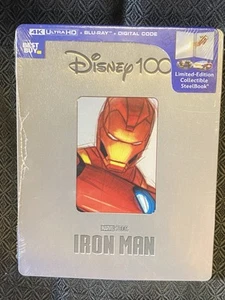 NEW Iron Man Disney 100 Limited Ed. Steelbook 4K UltraHD +Blu-ray + Digital Code - Picture 1 of 9