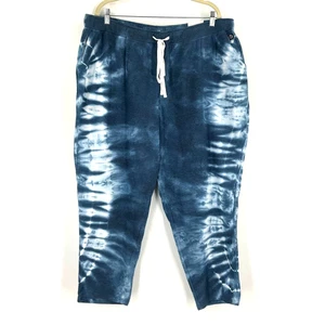 Lane Bryant Livi Jogginghose Blau Batik Größe 26/28 Neu mit Etikett - Bild 1 von 9