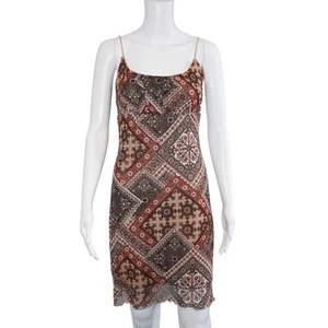 Ultra Flirt Sleeveless Patchwork Lined Stretch Mesh Bodycon Dress L EUC - Picture 1 of 9