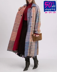 RRP €996 FORTE_FORTE Flannel Coat Size 1 S Wool & Linen Blend Belt Made in Italy - Picture 1 of 10