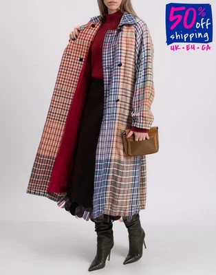 RRP €996 FORTE_FORTE Flannel Coat Size 1 S Wool & Linen Blend Belt Made in Italy - Image 1 of 4