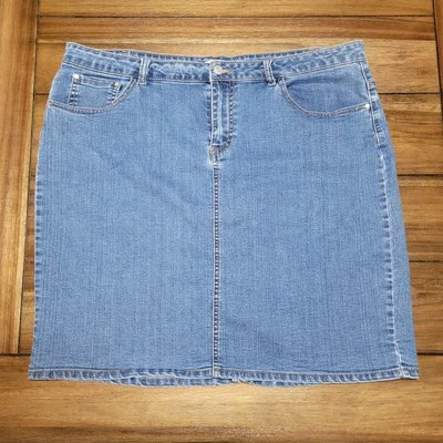 Jaclyn Smith Denim Midi Skirt - Size 18 - Image 1 of 4