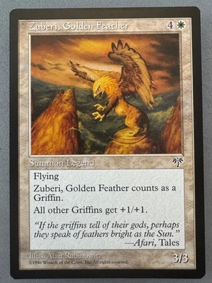 Zuberi, Golden Feather MTG Mirage—Unplayed Near Mint—RESERVE LIST Vintage Magic - Image 1 of 4