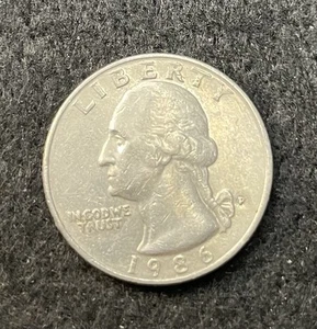 1986 P Washington Quarter Circulated Free Shipping - Picture 1 of 2