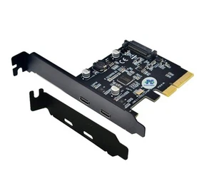 PCI-E 4X to USB 3.1 Adapter,PCI Express Type C Gen 2 (10 Gbps) 2-Port Expansi... - Picture 1 of 4