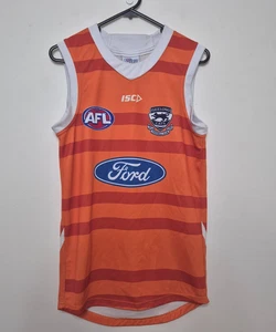 Camiseta deportiva del club de fútbol americano AFL Geelong Cats naranja 2018 talla pequeña ISC - Imagen 1 de 4