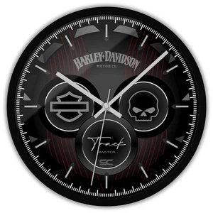 Orologio da parete Moto Nero 30cm Silenzioso per Fan di Harley Davidson Bike - Imagen 1 de 5