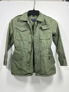 Chaqueta Militar Polo Ralph Lauren Verde Oliva Niñas 6X Sarga Bordada - Imagen 1 de 6