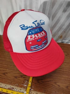 Chapeau camionneur vintage années 90 Bill Elliott Bud King Of Beers Thunderbird neuf - Photo 1/3