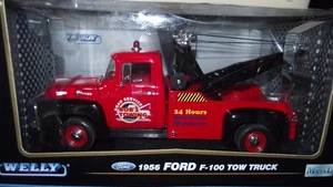 WELLY - 1/18 - 1956 FORD F-100 Tow Truck - Red - Bob's Towing - Picture 1 of 4