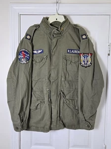 Polo Ralph Lauren Military Army M65 Freedom Seekers Combat Field Jacket XL Green - Picture 1 of 4