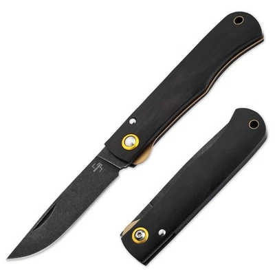 BÖKER PLUS® Rusticus Medium All Black EDC-Taschenmesser 42a Holzgriff Schwarz - Bild 1 von 4