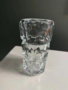 Elements Crystal Cubist Vase 7” H Made In Czech Republic - Bild 1 von 4
