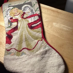 Nadelspitze Weihnachtsstrumpf Engel - Bild 1 von 7