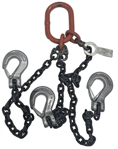 John Sakash 3408T38 Sling Steel Spreader Chain Bridle 3 Leg Grade 80, 9/32", 3Ft - Picture 1 of 4