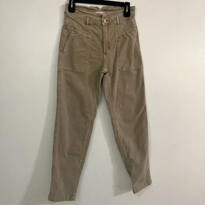 Anthropologie Womens Sz 0 Tan Sand Cargo Utility Pants $130 - Image 1 of 4