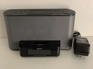 Sony Dream Machine ICF-CS10iP FM/AM Clock Radio Alarm Dock Black - Picture 1 of 4