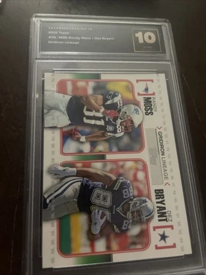 Topps Gridiron Lineage 2010 Randy Moss y Dez Bryant (R) gema como nueva 10 Foto 1 de 3