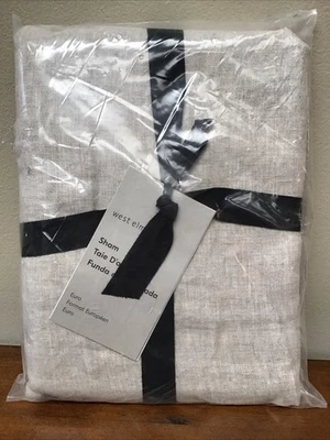 New West Elm European Flax Linen EURO Pillow Sham "Natural Flax" 26" Square NWT - Image 1 of 3