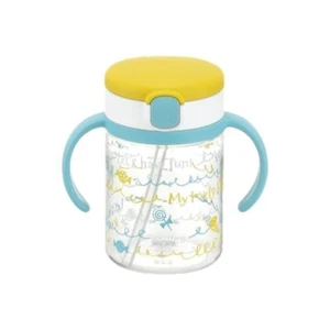 Richell - Aqulea AQ Clear Straw Bottle Mug 200ml - Yellow Candy - Picture 1 of 1