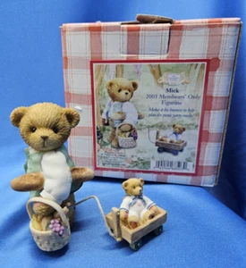 Cherished Teddies Mick 2003 Membears' Only Makes it His Business Picnic Wagon - Picture 1 of 7