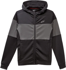 CHAQUETA CON CAPUCHA ALPINESTARS JUSTIFY CREMALLERA CAPA MEDIA NEGRA CARBÓN CON CAPUCHA PARA ADULTOS NUEVA - Imagen 1 de 1