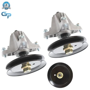 For Troy Bilt Tb42 Pony Bronco 2pcs Spindle Assembly W/Pulley Bolt Tb42 7-Speed - Picture 1 of 12