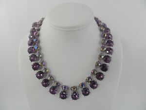  INC International Concepts   Multi-Stone Purple-Coated Statement Necklace