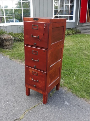 Antique Mahogany Stacking Filing File Cabinet Cover
