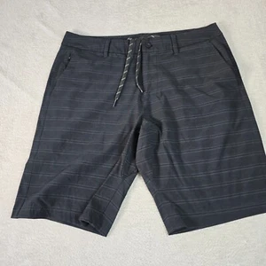 Hang Ten Mens Shorts Size 36 Gray Stripe Lightweight Drawstring Golf Beach Surf - Picture 1 of 12