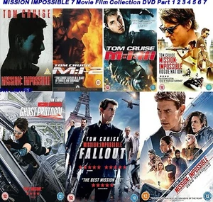 MISSION IMPOSSIBLE 1-7 Complete Movie Film Collection DVD Part 1 2 3 4 5 6 7 New - Imagen 1 de 1