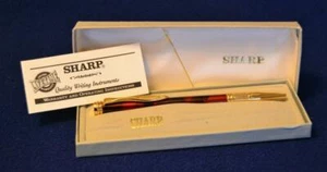 VTG NOS 1970th Sharp International Red Marble Gold Ballpoint pen Diplomat w box - Picture 1 of 3