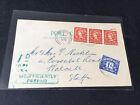 Walsall 1956 Insufficiently Prepaid Postage Due  Stamps Card Ref R28824