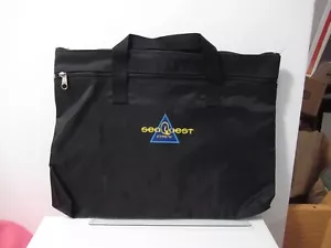 Ventilador de cartera de vinilo con logotipo de la serie de televisión SeaQuest producido en una imprenta década de 1990 - Imagen 1 de 2