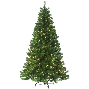 Artificial Christmas Tree, Prelit Christmas Tree. Douglas Fir Color+Clear LED - Picture 1 of 7