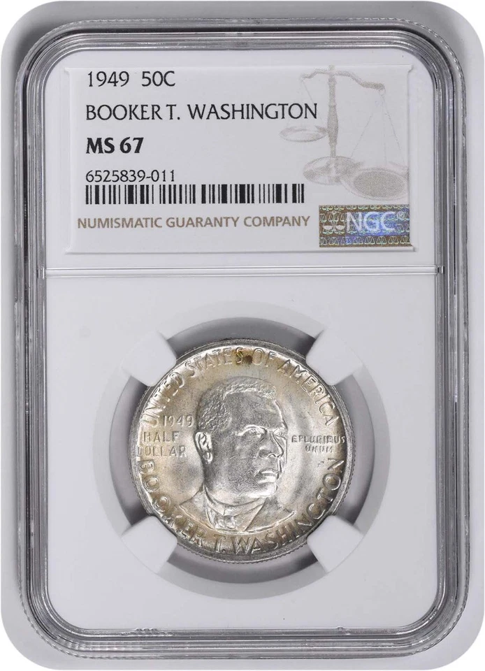 Washington (Booker T.) Commemorative Half Dollar 1949 MS67 NGC - Image 1 of 4