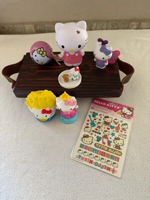 SANRIO HELLO KITTY 7 Toys - McDonald, Squishy Fries, Ball, Butterfly, Tatoos - Image 1 of 4