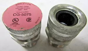 ✌️2) NEU Appleton ALUMINIUM CG5075 3/4" NPT KABELVERBINDER .500-.625 MENGE 2 - Bild 1 von 4