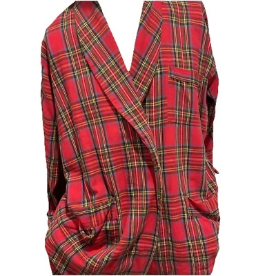 De Colección Años 40 Marshall Fields Hombre’s Chaqueta Fumar Bata Cuadros Art Deco Talla M Foto 1 de 4