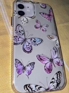 onn. Custodia telefono farfalla rosa chiaro per iPhone 12 / iPhone 12 Pro - Foto 1 di 14