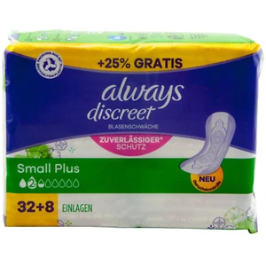 Always Discreet Small Plus 1 x 40 Piece Weak Bladder Protection Incontinence - Picture 1 of 1