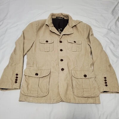 Jack and Jones Corduroy Lined Coat Mario Jacket Beige Sz L Foto 1 de 4