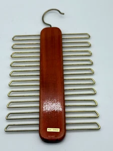 Vintage Tie Rack Hangable Wooden Tie Holder Organiser 20 Ties Germany - Picture 1 of 6