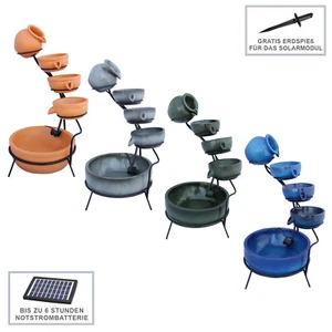 Kugelbrunnen Kaskadenbrunnen Springbrunnen Zierbrunnen Wasserspiel Solar AKKU  - Bild 1 von 58