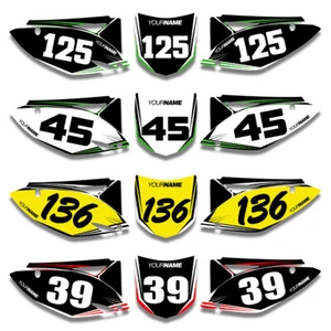 2009-2011 For Kawasaki KX450F Custom Number Plate Decals Side Panels Graphics - Picture 1 of 2